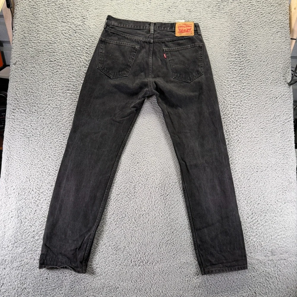 Levi's 505 Jeans Men's 34x34 Black Cotton Denim Straight Leg Workwear Travel
